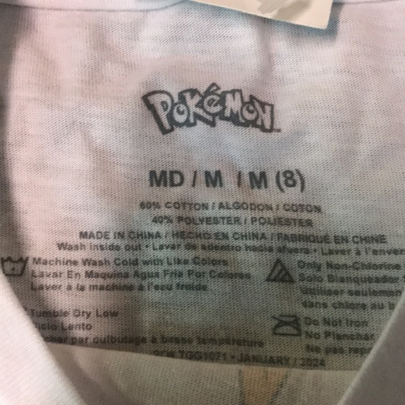 Pokemon Girls White Graphic T-Shirt Size M (8) | NWT - Picture 3 of 3